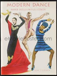 1f0206 MODERN DANCE softcover book 1983 great color art for paper dolls created by Tom Tierney!