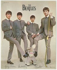 1f0415 BEATLES 8x10 commercial poster 1960s John, Paul, George & Ringo with facsimile signatures!