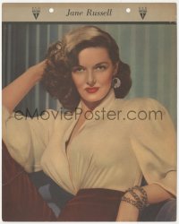 1f2123 JANE RUSSELL Dixie ice cream premium 1950s sexy portrait with biography on the back!!