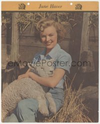 1f2129 JUNE HAVER Dixie ice cream premium 1948 smiling portrait with lamb, Scudda Hoo! Scudda Hay!