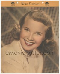 1f2130 MONA FREEMAN Dixie ice cream premium 1949 beautiful smiling portrait, making Dear Wife!