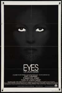 1f1004 EYES OF LAURA MARS int'l 1sh 1978 Irvin Kershner, cool image of psychic Faye Dunaway!