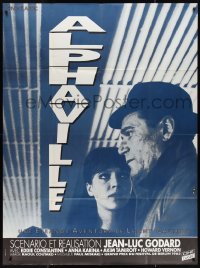 1f1266 ALPHAVILLE French 1p R1980s Jean-Luc Godard, Eddie Constantine as Lemmy Caution, Anna Karina!