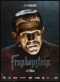 1f1290 FRANKENSTEIN French 1p R2008 wonderful close up of Boris Karloff as the monster!