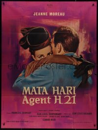 1f1311 MATA HARI, AGENT H21 style B French 1p 1965 Francois Truffaut, Mascii art of Jeanne Moreau!