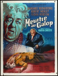 1f1317 MURDER AT THE GALLOP French 1p 1964 great Roger Soubie art of Margaret Rutherford!