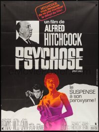 1f1326 PSYCHO French 1p R1969 sexy Janet Leigh, Anthony Perkins, Alfred Hitchcock classic!