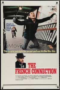 1f1015 FRENCH CONNECTION 1sh 1971 Gene Hackman in movie chase, directed by William Friedkin!