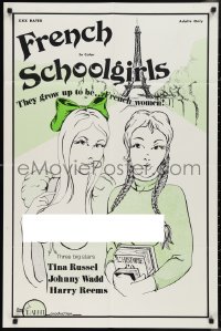 1f1016 FRENCH SCHOOLGIRLS 25x38 1sh 1976 Tina Russell, they grow up to be... French women!