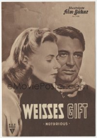 1f2215 NOTORIOUS German program 1951 Hitchcock, different images of Cary Grant & Ingrid Bergman!