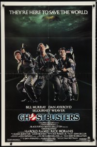 1f1026 GHOSTBUSTERS 1sh 1984 Bill Murray, Dan Aykroyd & Harold Ramis here to save the world!