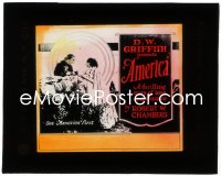 1f2140 AMERICA glass slide 1924 D.W. Griffith thrilling story of love & romance, Hamilton, Dempster!