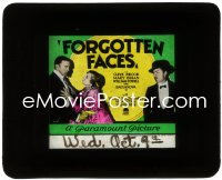 1f2157 FORGOTTEN FACES style A glass slide 1928 Clive Brook with gun, Olga Baclanova, early William Powell!