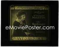 1f2174 HOME TOWN GIRL glass slide 1919 great close portrait of pretty Vivian Martin!