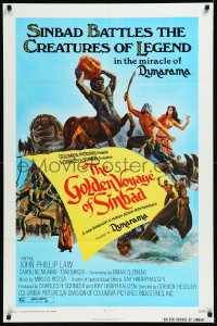 1f1030 GOLDEN VOYAGE OF SINBAD 1sh 1973 Ray Harryhausen, cool fantasy art by Mort Kunstler!