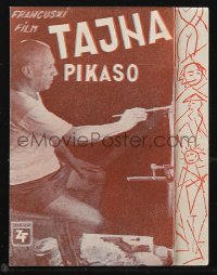 1f0318 MYSTERY OF PICASSO Yugoslavian herald 1956 Le Mystere Picasso, Henri-Georges Clouzot & Pablo!