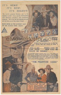 1f0329 PHANTOM RIDER Australian herald 1936 Buck Jones in 15 chapters of dangerous adventures!