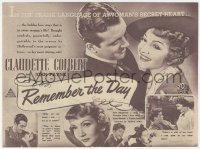 1f0330 REMEMBER THE DAY Australian herald 1943 different images of Claudette Colbert & John Payne!