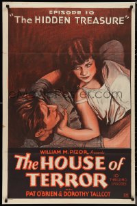 1f1045 HOUSE OF TERROR chapter 10 1sh 1928 Pat O'Brien & sultry Dorothy Tallcott, ultra rare!