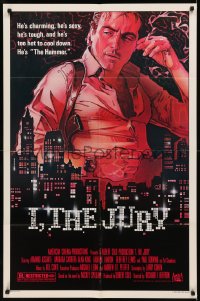 1f1049 I, THE JURY 1sh 1982 cool Drew Struzan noir artwork of Armand Assante as Mike Hammer!