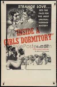 1f1055 INSIDE A GIRLS' DORMITORY 1sh 1956 strange love sets the pace for the most unusual mystery!