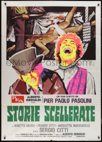 1f1361 BAWDY TALES Italian 1p 1973 Pier Paolo Pasolini's Storie Scellerate, great Symeoni art!