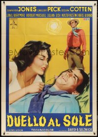 1f2070 DUEL IN THE SUN Italian 1p R1960 Jennifer Jones, Gregory Peck & Joseph Cotten by Manno!