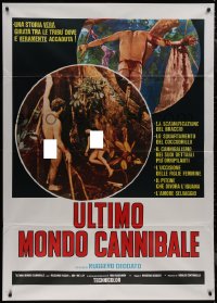 1f1399 LAST SURVIVOR Italian 1p 1978 Italian modern man & woman vs primitive cannibals, gruesome!