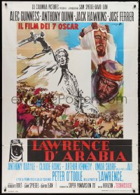 1f2079 LAWRENCE OF ARABIA Italian 1p R1970s David Lean classic, Peter O'Toole, cool Cesselon art!