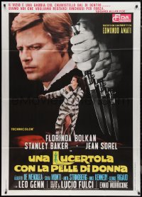 1f2080 LIZARD IN A WOMAN'S SKIN Italian 1p 1971 Lucio Fulci, wild image of switchblade knives!