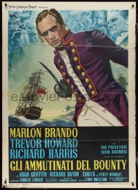 1f1409 MUTINY ON THE BOUNTY Italian 1p R1970s different art of Marlon Brando & ship by Enzo Nistri!