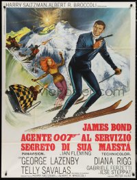 1f2085 ON HER MAJESTY'S SECRET SERVICE Italian 1p R1970s Lazenby's only Bond, McGinnis/McCarthy art!