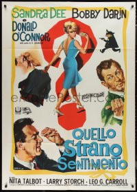 1f1437 THAT FUNNY FEELING Italian 1p 1965 Morini art of Sandra Dee, Bobby Darin, Donald O'Connor!