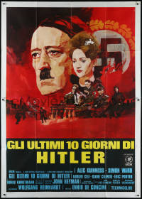 1f1520 HITLER: THE LAST TEN DAYS Italian 2p 1973 Alec Guinness as Adolf, Kunstmann as Eva Braun!