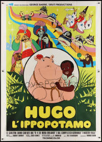 1f1523 HUGO THE HIPPO Italian 2p 1976 cool phantasmagorical Hungarian animated fantasy cartoon!