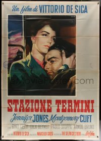 1f2109 INDISCRETION OF AN AMERICAN WIFE Italian 2p 1953 De Sica, art of Jones & Clift by Manno!