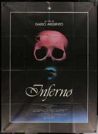 1f1528 INFERNO Italian 2p 1980 Dario Argento horror, really cool skull & bleeding mouth image!