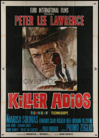 1f1534 KILLER GOODBYE Italian 2p 1968 Killer Adios, spaghetti western art by Rodolfo Gasparri!