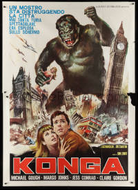 1f1537 KONGA Italian 2p R1970 cool different artwork of giant angry ape terrorizing London!