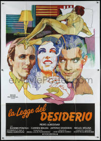 1f1540 LAW OF DESIRE Italian 2p 1987 Pedro Almodovar's La ley del deseo, Piero Ermanno Iaia art!