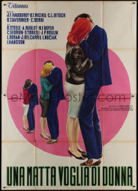 1f1542 LES BAISERS Italian 2p 1964 different images of lovers kissing, compilation of 5 shorts!