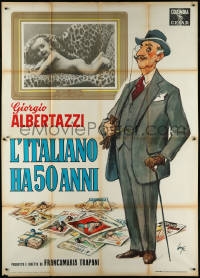 1f1538 L'ITALIANO HA 50 ANNI Italian 2p 1962 Carlantonio Longi art of Giorgio Albertazzi + baby!