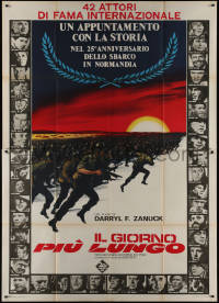 1f1544 LONGEST DAY Italian 2p R1969 Zanuck's World War II D-Day movie with 42 international stars!