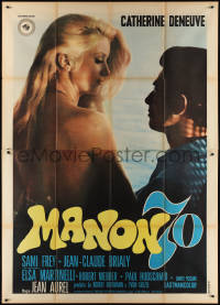 1f1550 MANON 70 Italian 2p 1968 great image of sexy Catherine Deneuve in title role, ultra rare!