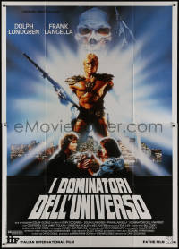 1f1551 MASTERS OF THE UNIVERSE Italian 2p 1990 Dolph Lundgren as He-Man, great Drew Struzan art!