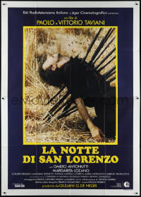 1f1562 NIGHT OF THE SHOOTING STARS Italian 2p 1982 La Notte di San Lorenzo, close up of man impaled!