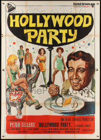 1f1569 PARTY Italian 2p 1969 different Avelli art of Peter Sellers & sexy girls, Hollywood Party!