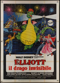 1f1571 PETE'S DRAGON Italian 2p 1978 Walt Disney animation/live action, different montage of Elliott!