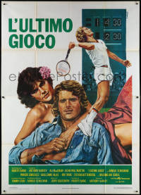 1f1573 PLAYERS Italian 2p 1979 different Napoli art of sexy Ali MacGraw & Dean-Paul Martin, tennis!