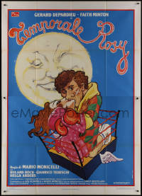 1f1599 TEMPORALE ROSY Italian 2p 1980 Baraldi Gissi art of lovers in boxing ring under moon!